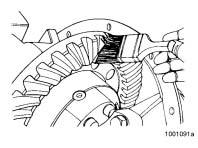 gear so that the 12 gear teeth are next to the drive pinion. Figure 114. Figure 117 4. Look at the contact patterns on the ring gear teeth.
