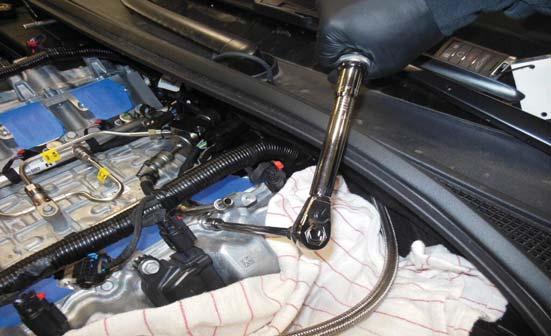 45. Install the provided fuel line in the same place as the OEM fuel line.