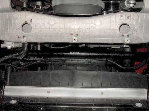 169. View of underside of car with cable tie attachment points (3 each).