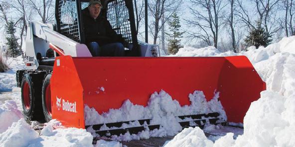 collects more snow. Side-shift feature allows closer trenching to buildings.