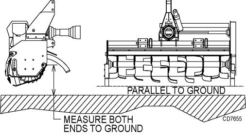 8. File and clean the cut ends of both drive halves. Ensure the drive halves slide smoothly together. Do not run the tractor if proper driveline engagement cannot be obtained through these methods. 6.
