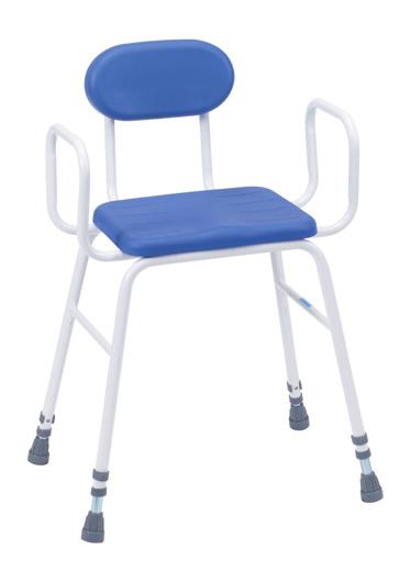 Seat Height 50 70cm Seat Width 49cm Maximum User Weight 159kg SHOWER STOOL Height adjustable shower stools, with or without handles and different
