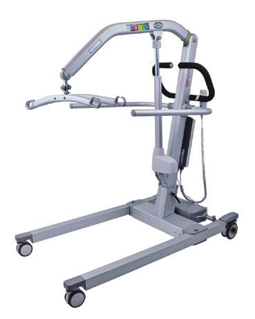 MOVING AND HANDLING PATIENT HOIST This is a battery operated hoist, used to safely transfer patients. Adjustable width base. Supplied with battery charger.
