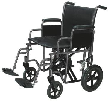 BARIATRIC EQUIPMENT HEAVY DUTY WHEELCHAIR Bariatric manual wheelchairs are folding and are available in self propelled with swing away footrests.