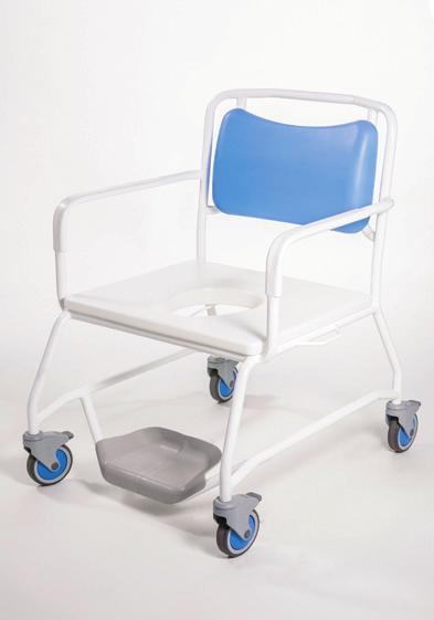 castors and a padded removable seat pad. Seat Height 55cm Seat Width 55.5cm Overall Width 67cm Maximum user weight 220kg 15.