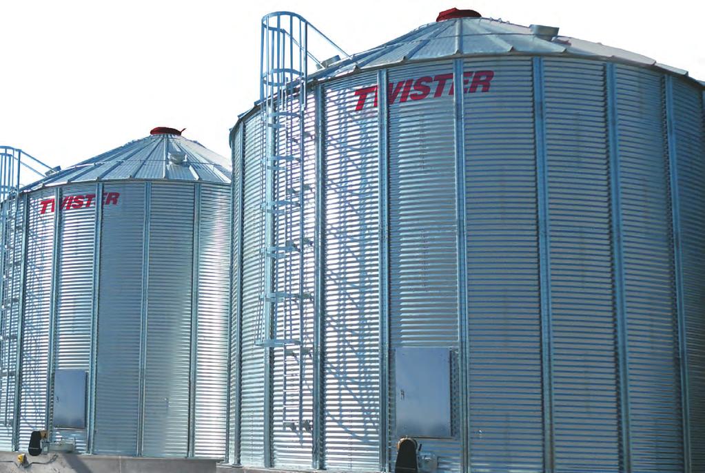 Twister Bigger & Better 4" Wide Corrugated Grain Bins Flat Bottom See pages 10-20 for specifications Roof Design