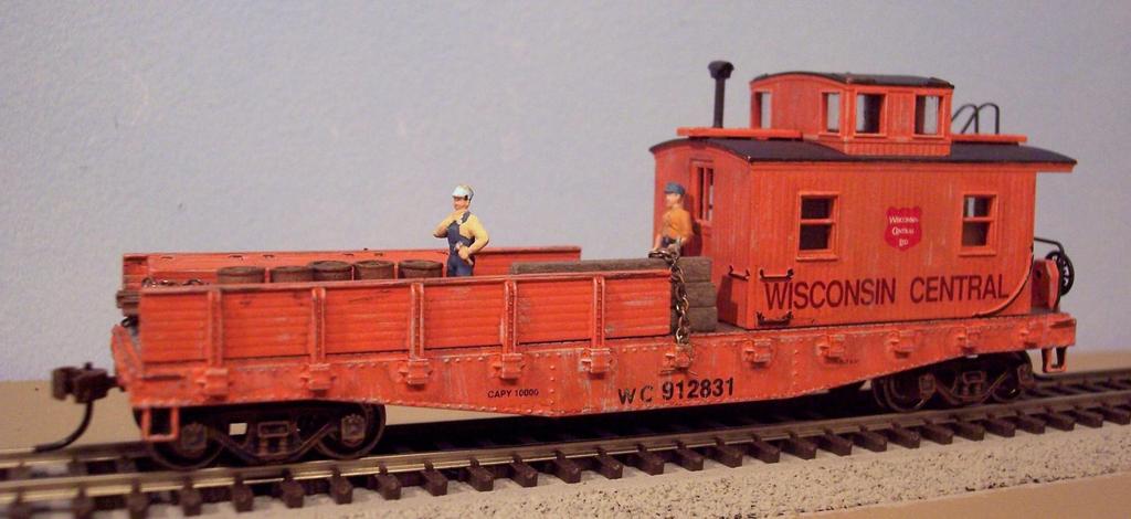 Wisconsin Central Work Caboose Built from an Athearn Blue Box kit