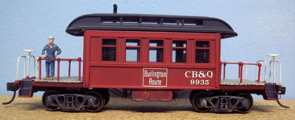 HO Transfer Caboose Kit-bashed from a MDC-Roundhouse Overton Combine Body shell