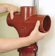 2. Push coupling over the end of the pipe or fitting ensuring the central register is abutted against the spigot edge. 3.