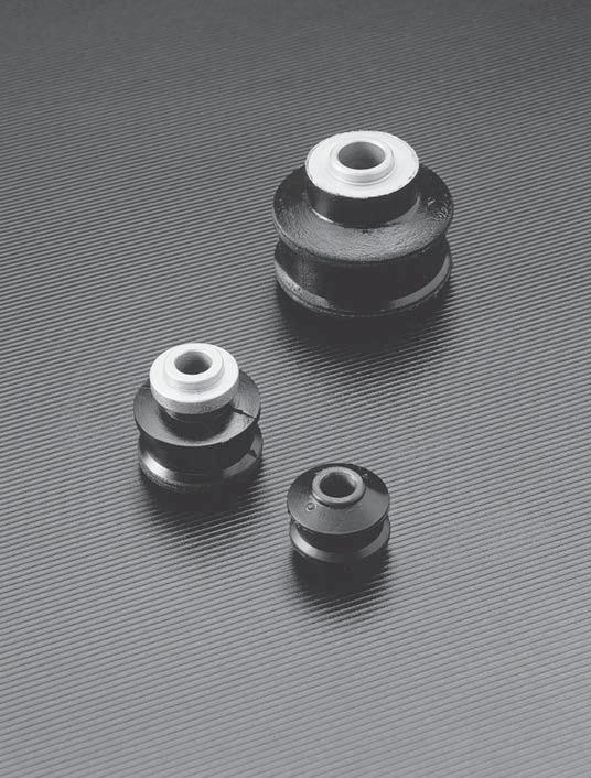 Page 99 of 124 Dynaflex Bushing-Type Couplings Rated: 10 to 00 hp at 2000 rpm LORD Dynafl ex Bushing-Type Couplings accommodate misalignment, cushion torsional shock, and do not generate or transmit