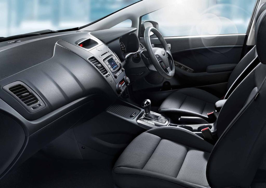 Spacious Sophistication By lengthening the wheelbase and completely rethinking the use of space, every occupant will enjoy the Cerato's roomy interior.
