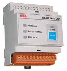 DISTRIBUTION SOLUTIONS 25 16 STU Shunt Test Unit Owing to their construction, the functionality of the shunt closing (-MBC) and opening (-MBO1, -MBO2) releases cannot be checked with dedicated relays