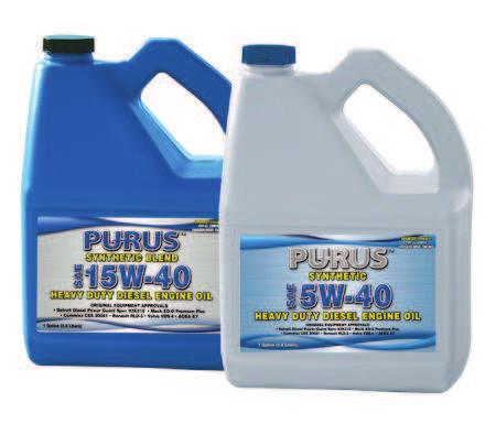 PURUS Synthetic Blend 15w40 PURUS Full Synthetic 5w40 PURUS Full Synthetic 5w40 PURUS Full Synthetic 5w40 PURUS Drive Train 10wt. PURUS Drive Train 10wt. PURUS Drive Train 30wt.