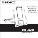 IPD-UNVBT Universal Tablet Mounting Kit CONTENTS Package includes: 88.