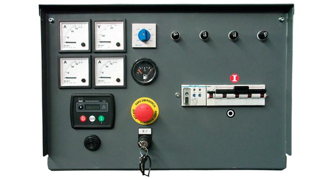 DSE 3110 MANUAL CONTROL PANEL DSE 3110 MANUAL CONTROL PANEL MANUAL CONTROL, PROTECTION AND DISTRIBUTION panel, assembled on the generator set in metal cabinet with a DSE 3110 engine protection unit.
