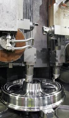 Clamping: One clamping for the raw wheel, with claws" and a second clamping for the finished wheel after first operation OLDER MACHINES For machining wheel diameters up to 1200mm (47.