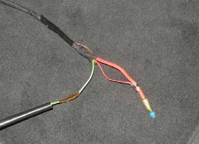 tie back brown (br) wire 4 5 Heater wiring harness Solder wire