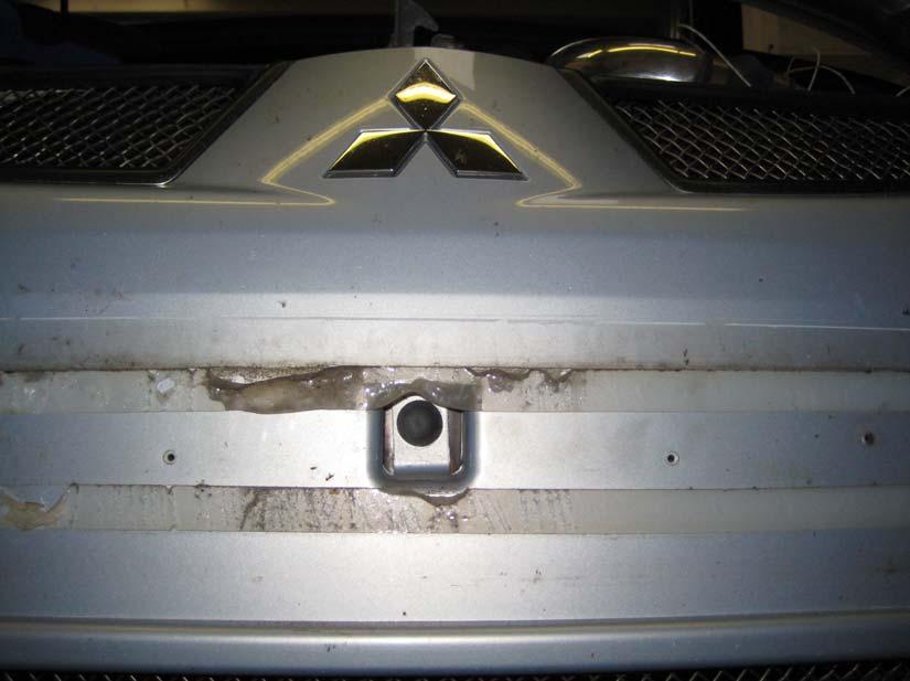 2. Remove the front number plate (ours was stuck on use heat from a hairdryer