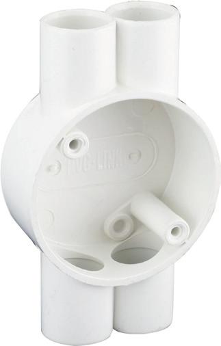 PVC-LINK Conduit Fitting S Themoplastic 6 565 66 6 565 76 6 565 78 Intersection Four Way ox Y Way ox 100/0 6 565 66 100/0 6
