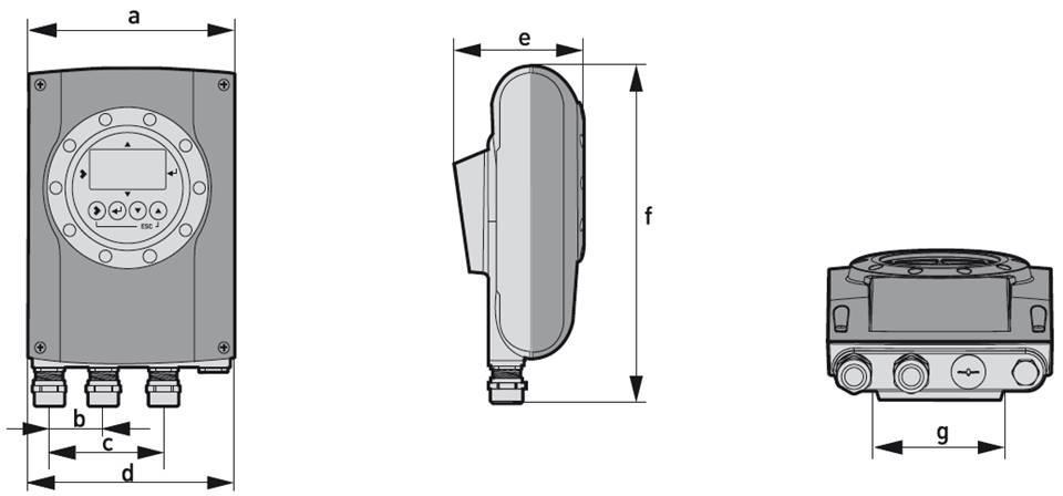 8 Flow sensor Weight [ kg ] Nominal size DN [mm] Flanged Flanged Dimensions [mm ] L H W a b c Approx.
