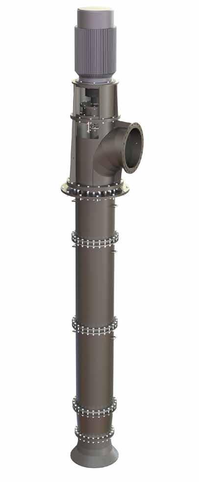 PROPELLER PUMPS - PP Propeller pumps are of an axial type i.e. where water flows into a suc on bell axially passing via impeller and stator diffuser, being further directed through a discharge pipe of piping.