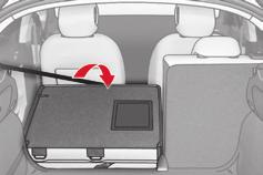 Ease of use and comfort Repositioning the seat backrest F Straighten the seat back 2 and secure it.