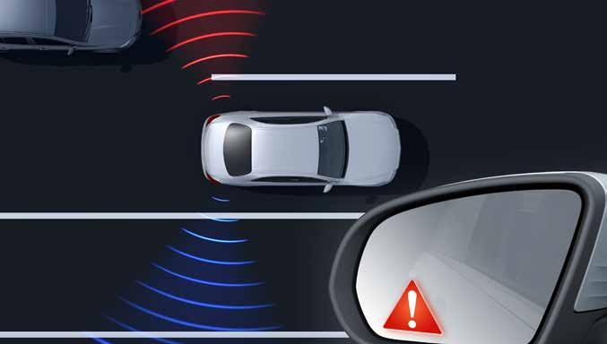 the head-unit display. Blind Spot Assist.* The system makes it possible to spot one of the major hazards in traffic.