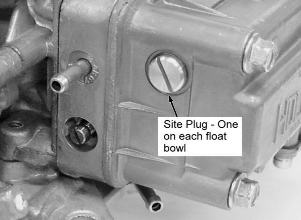FUEL LEVEL (Float Level) for Adjustable Needle & Seat Equipped Bowls: 0-80457SA & 0-1850SA: Figure 8 Figure 9 The float(s) controls the fuel delivery, however if the float(s) are not properly