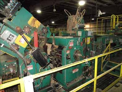 70 X30 BLOCK RECEIVING BELT W/TOSHIBA 40 HP MOTOR TO SM CYCLO 17:1 REDUCER, LINEAL POSITIONED LOG PUSHING END FENCE, 12 8-STRAND JACK LADDER INFEED, (2) 22 4-ARM ROTARY KICKERS, APPROX.
