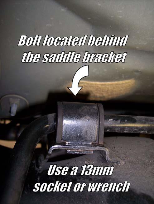 7) Remove the stock sway bar from the