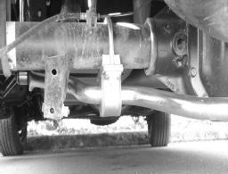 It will simply bolt into place on the existing mounts. 1. Locate the U-bolts to the axle tube. Gently pry the brake line away from the axle tube to allow clearance for the U-bolts.