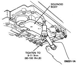Page 6 of 7 NOTE: Prior to solenoid body assembly installation, coat the case connector bore with D7AZ-19590-A (ESA-MIC172-A) or equivalent.