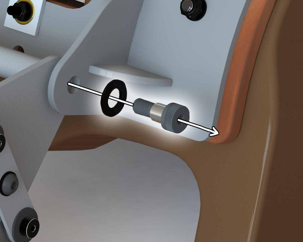 1. MPS Base to Base Interface Bolt Replacement (cont.) E. Raise the seat slightly so seat sits naturally at three points (Head Support and Armrest Supports) with all 4 wheels on the ground.