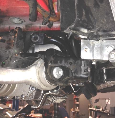Lower the subframe down about 4" to 6".