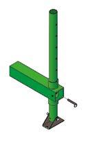 40 8541687 Adjustable Height Pole Leg Section To accommodate maximum 736 mm (29") offset. Requires two.
