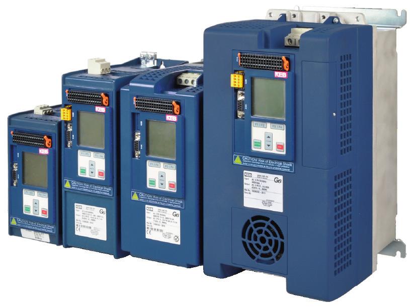 COMBIVERT G6 - HIGH PERFORMANCE INVERTER The KEB COMBIVERT G6 series was designed as an solution which covers all important requirements for open loop three-phase drives within one device.