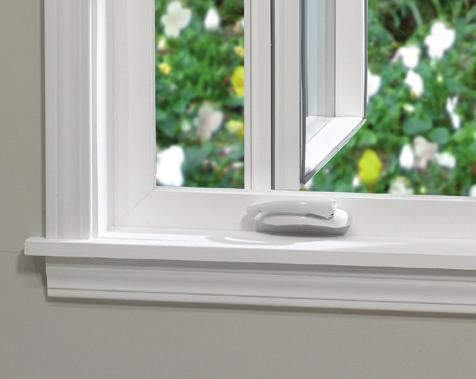 Easy to clean with hinges that open 90º to allow cleaning of outside surface from inside the house.