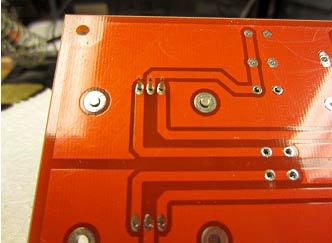 5 Filament section: installing components Once the heat sinks are mounted and you are able to get a screw to gently tighten the regulator chip to the heat sink, then you can solder the pins on the