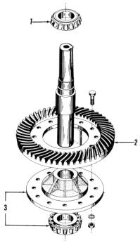 Fan Shaft Disassembly Refer to Figure 5. 1. Press or pull upper bearing cone from fan shaft. 2. Remove ring gear from ring gear hub. 3.