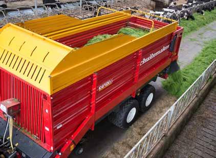 Also the Rapide 10 is a multi-purpose wagon. The construction of the Rapide 55 is strong enough to drive with maize harvest next to a harvester or with other silage products.
