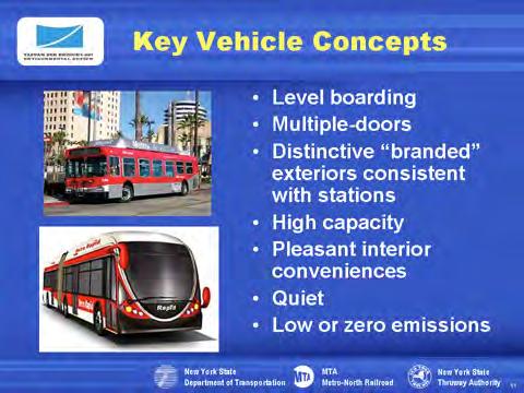 BRT vehicles vary in their design depending on the specific system, but they frequently include low floors to eliminate steps in the vehicles and support level boarding.