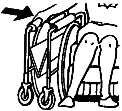 Folding Hammock or Sling Seat Models SECTION 2 SAFETY/HANDLING OF WHEELCHAIRS NOTE: For this procedure, refer to FIGURE 2.8. 1.