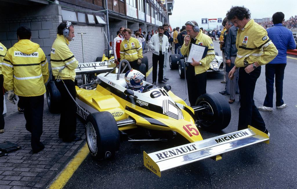 Jabouille took the team s first pole in South Africa and then in July scored a memorable first victory on home soil in Dijon.