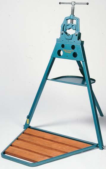 Portable Workstand with Pipe Vice Portable workstand equipped with pipe vice Pipe bending plate. Storage shelf for tools and hinged floor board for stability.
