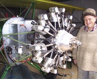 The Shaws took delivery of a Rotec R2800 radial engine at the 2006 Natfly at Narromine and Richard was quickly at work on the engine change.