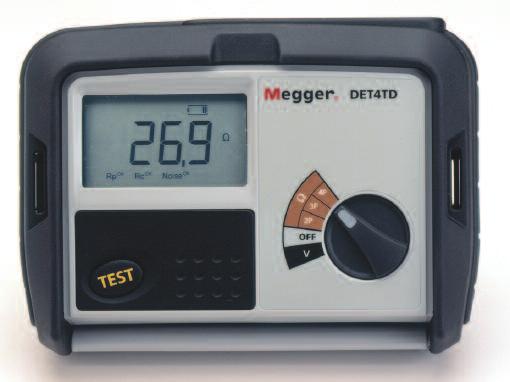 PREPARATIONS FOR USE (ALL INSTRUMENTS) DET4D Digital LCD display Test lead connections (at rear of instrument) Resistance measurement settings (2P, 3P and 4P) Batteries The Megger DET series
