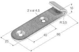 compatibles 0630 0631 CH - 15 UÑA RECTA ESTAMPADA STRAIGHT HOOK FOR TOGGLE FASTENERS 0530 AND 0531 CROCHET