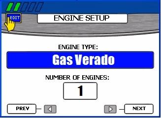 Section 2 - Setup nd Clibrtion "Diesel Inbord No Troll" b - Engine type b - Number of engines 27074 IMPORTANT: The "ENGINE TYPE" box my be blnk when the "ENGINE SETUP" screen initilly ppers.