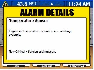 Section 8 - Alrms 2. When the rrow cursor is in front of the selected lrm, press the enter button to view "ALARM DETAILS".