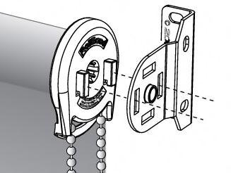Cont: Keeping the pin end tightly secured in its bracket, insert the two hooks on the clutch into the corresponding slots in